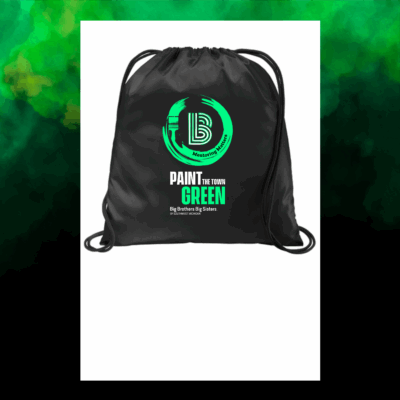 Paint The Town Green Drawstring Bag