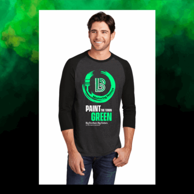 Paint The Town Green Baseball Tee