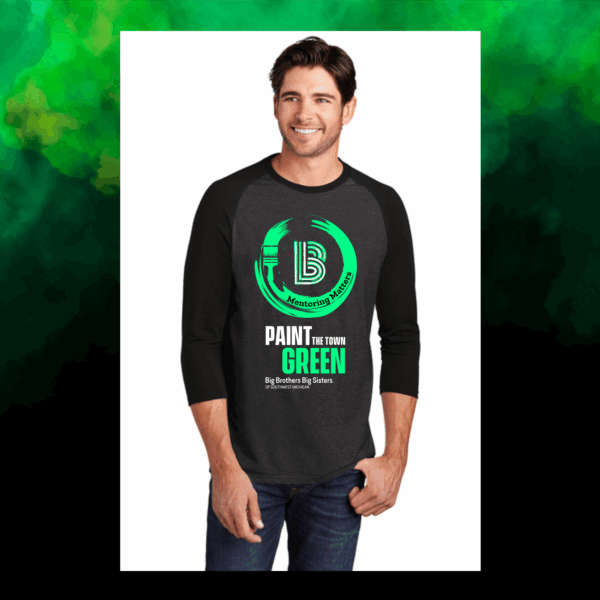 Paint The Town Green Baseball Tee