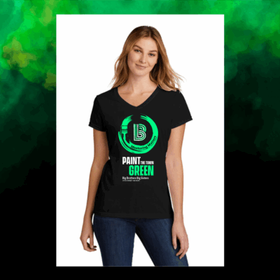 Paint The Town Green Ladies' V-Neck Tee