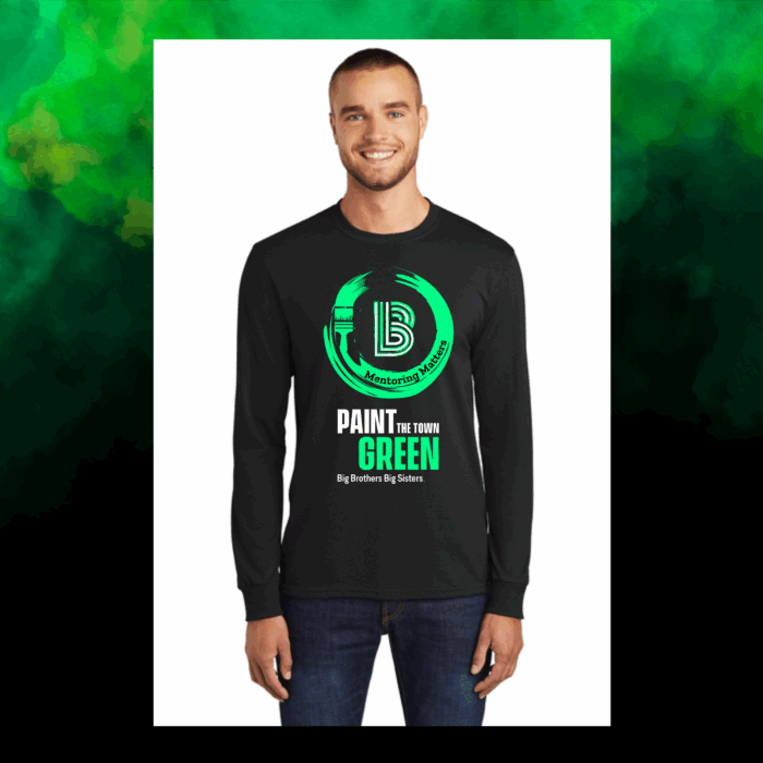 Paint The Town Green Tri-Blend Long Sleeve Tee - Image 2