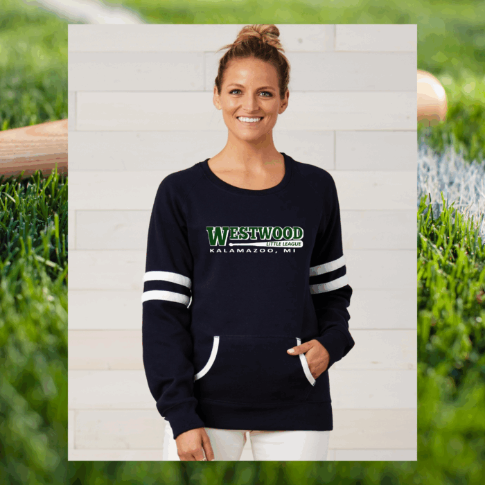 Westwood Ladies' Varsity Crewneck - Image 4
