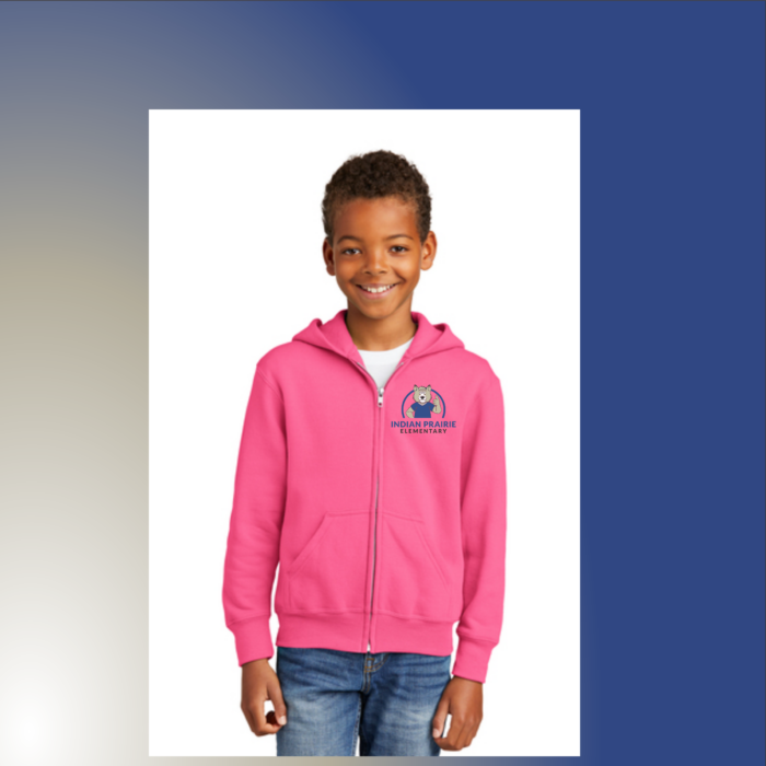 PC90YZH Youth Zip Hoodie - Neon Pink.png