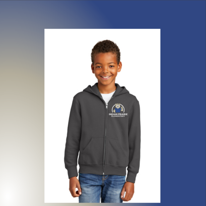 PC90YZH Youth Zip Hoodie - Charcoal.png