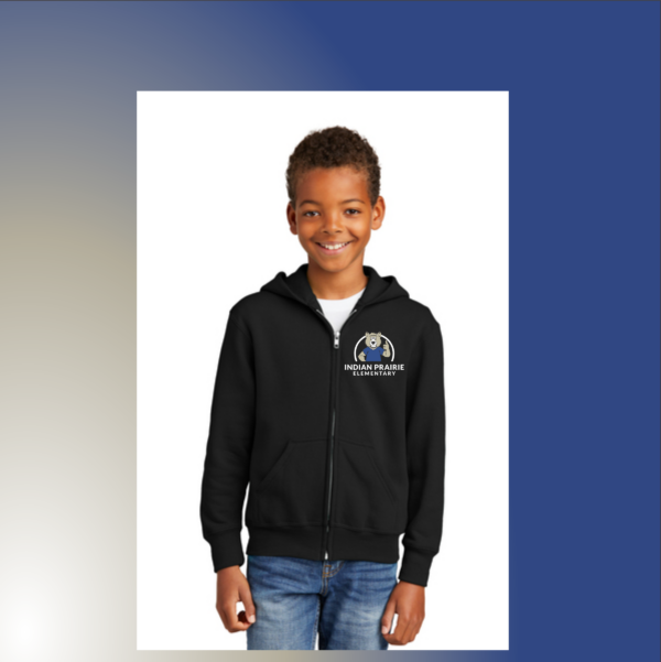 PC90YZH Youth Zip Hoodie - Jet Black.png